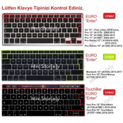 Laptop MacBook Pro Klavye Koruyucu 13inc A1708 12inc A1534 Uyumlu Avrupa İngilizce Baskı Dazzle
