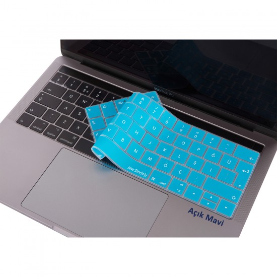Macbook Pro Klavye Koruyucu (Türkçe Q) TouchBar'lı A1706 1989 2159 A1707 A1990 ile Uyumlu