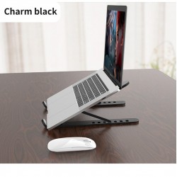 Laptop MacBook Stand Katlanabilir Taşınabilir Hafif Stand Siyah