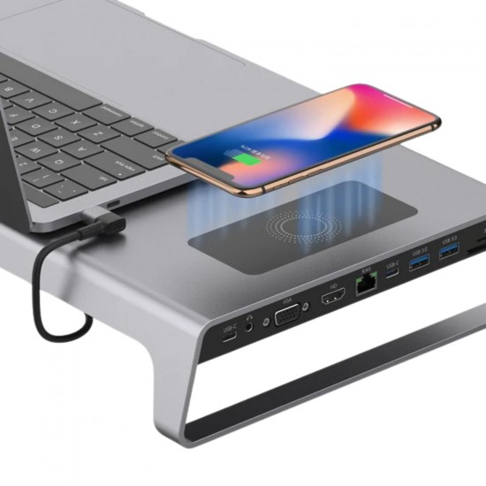 Laptop Stand Type-C Adaptör USB Çoğaltıcı Type-C HDMI USB-C Hub USB Dock Station 