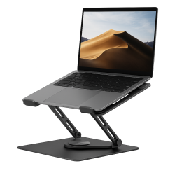 Laptop Standı 360 Derece Döner Yükseklik Ayarlı Katlanabilir Alüminyum Ergonomik Notebook Tablet Uyumlu