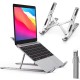 6 kademeli yukseklik ayarli laptop stand tasinabilir aluminyum notebook stand