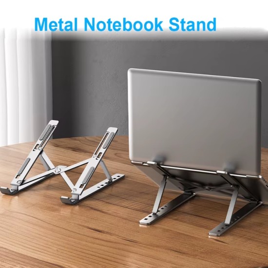 6 kademeli yukseklik ayarli laptop stand tasinabilir aluminyum notebook stand
