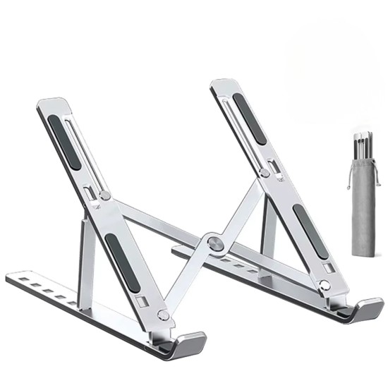 6 kademeli yukseklik ayarli laptop stand tasinabilir aluminyum notebook stand