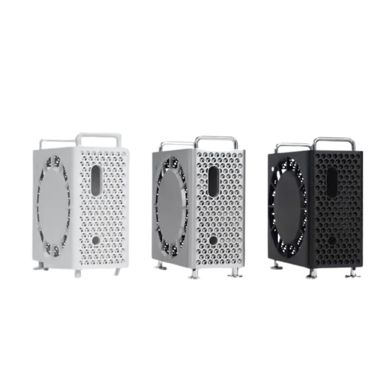 Mac Mini M4 TPU kırılmaz dikey kılıf siyah soğutma standı