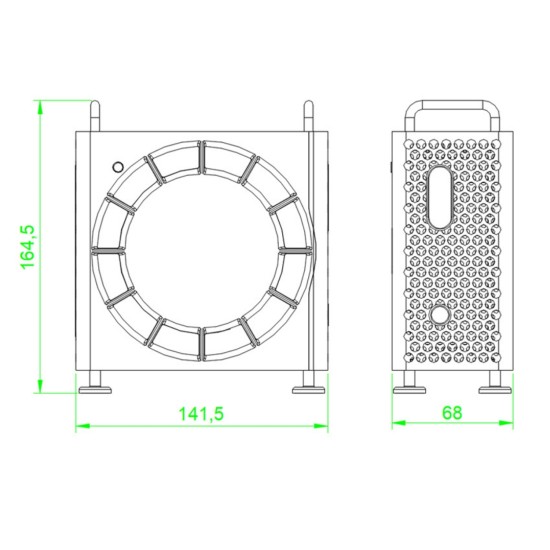 Mac Mini M4 TPU kırılmaz dikey kılıf siyah soğutma standı