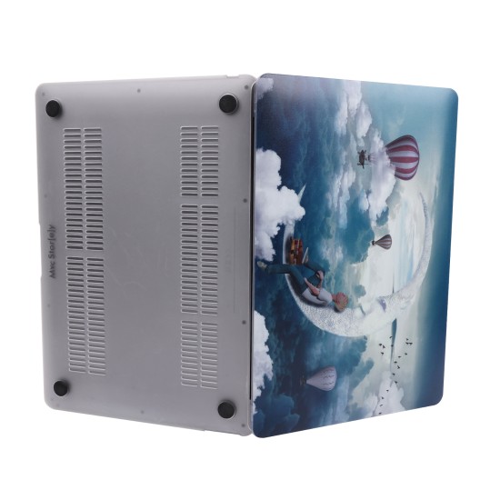 MacBook Air 13 inç A1369 A1466 TPU lazer baskı sert kılıf ince hafif