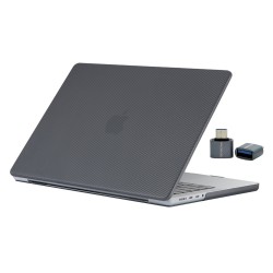 MacBook Air 13 inç Karbon Fiber Sert Kılıf M1 A2337 A2179 A1932 Uyumlu İnce Hafif Koruma