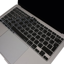 MacBook Air 13 inç klavye koruyucu Arapça baskılı UK Enter uyumlu M1 A2337 A2179 silikon