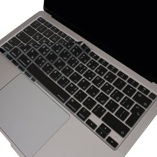 MacBook Air 13 Arapça UK Enter klavye koruyucu A2337 A2179 silikon