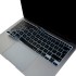 MacBook Air 13 İnç M1 Silikon Klavye Koruyucu UK İngilizce Baskılı İnce Yıkanabilir Koruma