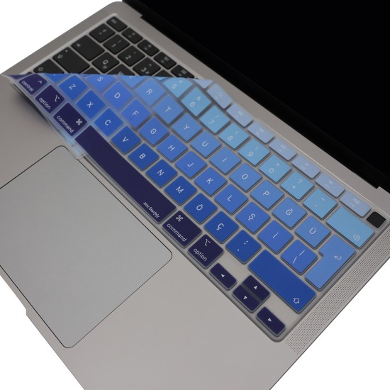 MacBook Air 13 Türkçe Q Ombre Silikon Klavye Koruyucu A2337 A2179