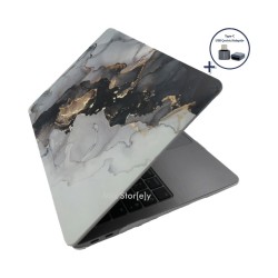 MacBook Air 13 Kılıf M1 Mat TPU Lazer Baskılı İnce Hafif Darbe Çizik Koruma A1932 A2179 A2337 Uyumlu