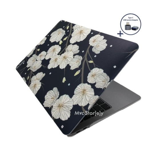 MacBook Air 13 Kılıf M1 Mat TPU Lazer Baskılı İnce Hafif Darbe Çizik Koruma A1932 A2179 A2337 Uyumlu