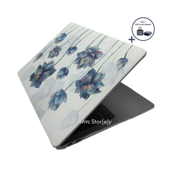 MacBook Air 13 Kılıf M1 Mat TPU Lazer Baskılı İnce Hafif Darbe Çizik Koruma A1932 A2179 A2337 Uyumlu