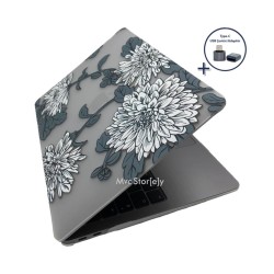 MacBook Air 13 Kılıf M1 Mat TPU Lazer Baskılı İnce Hafif Darbe Çizik Koruma A1932 A2179 A2337 Uyumlu