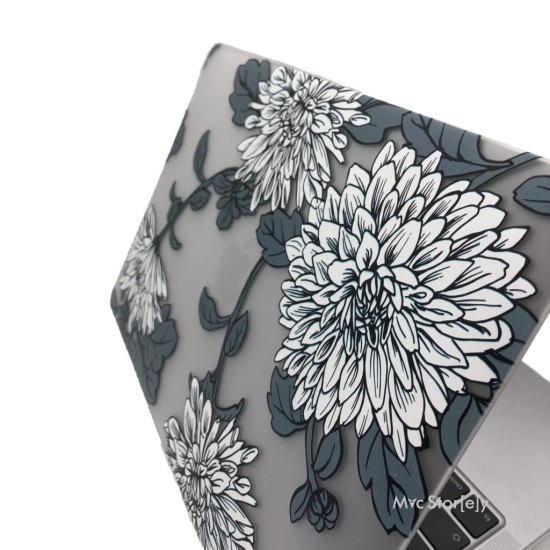 MacBook Air 13 Kılıf M1 Mat TPU Lazer Baskılı İnce Hafif Darbe Çizik Koruma A1932 A2179 A2337 Uyumlu