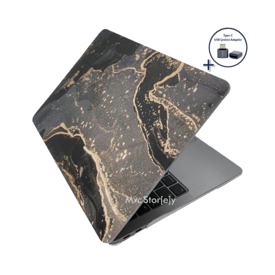 MacBook Air 13 Kılıf M1 Mat TPU Lazer Baskılı İnce Hafif Darbe Çizik Koruma A1932 A2179 A2337 Uyumlu