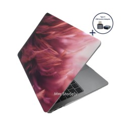 MacBook Air 13 Kılıf M1 Mat TPU Lazer Baskılı İnce Hafif Darbe Çizik Koruma A1932 A2179 A2337 Uyumlu