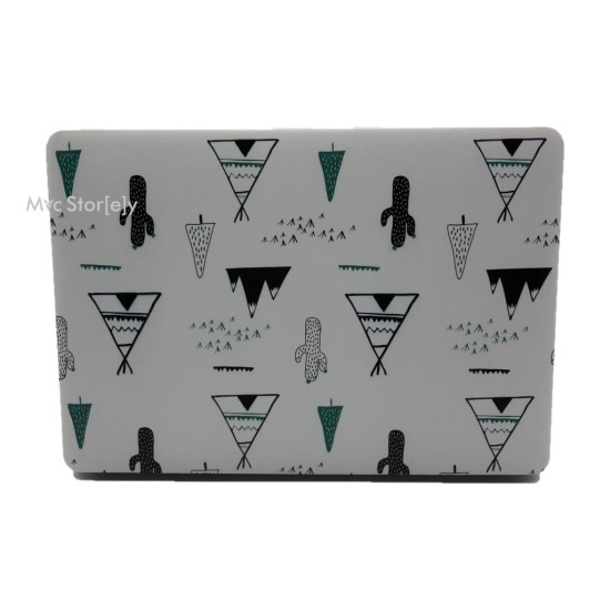 MacBook Air 13 Kılıf M1 Mat TPU Lazer Baskılı İnce Hafif Darbe Çizik Koruma A1932 A2179 A2337 Uyumlu