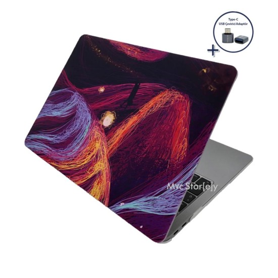 MacBook Air 13 Kılıf M1 Mat TPU Lazer Baskılı İnce Hafif Darbe Çizik Koruma A1932 A2179 A2337 Uyumlu