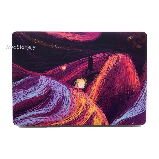 MacBook Air 13 Kılıf M1 Mat TPU Lazer Baskılı İnce Hafif Darbe Çizik Koruma A1932 A2179 A2337 Uyumlu