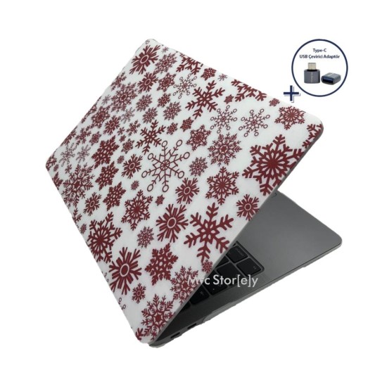 MacBook Air 13 Kılıf M1 Mat TPU Lazer Baskılı İnce Hafif Darbe Çizik Koruma A1932 A2179 A2337 Uyumlu