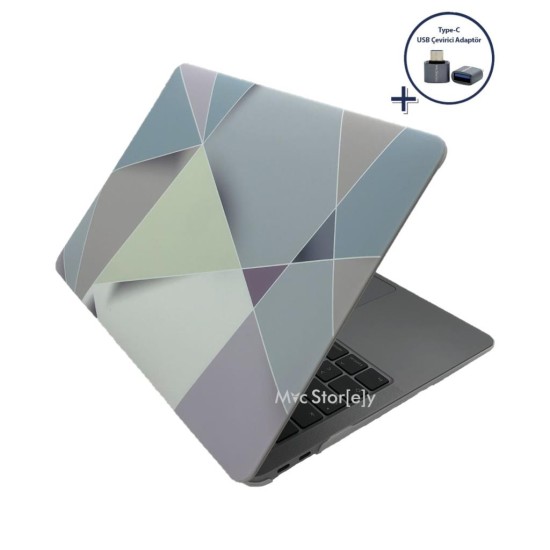 MacBook Air 13 Kılıf M1 Mat TPU Lazer Baskılı İnce Hafif Darbe Çizik Koruma A1932 A2179 A2337 Uyumlu