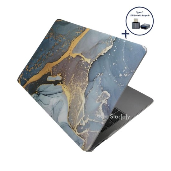 MacBook Air 13 Kılıf M1 Mat TPU Lazer Baskılı İnce Hafif Darbe Çizik Koruma A1932 A2179 A2337 Uyumlu