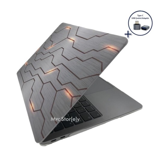 MacBook Air 13 Kılıf M1 Mat TPU Lazer Baskılı İnce Hafif Darbe Çizik Koruma A1932 A2179 A2337 Uyumlu
