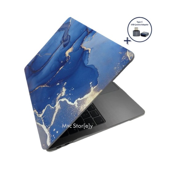 MacBook Air 13 Kılıf M1 Mat TPU Lazer Baskılı İnce Hafif Darbe Çizik Koruma A1932 A2179 A2337 Uyumlu