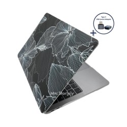 MacBook Air 13 Kılıf M1 Mat TPU Lazer Baskılı İnce Hafif Darbe Çizik Koruma A1932 A2179 A2337 Uyumlu