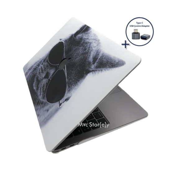 MacBook Air 13 Kılıf M1 Mat TPU Lazer Baskılı İnce Hafif Darbe Çizik Koruma A1932 A2179 A2337 Uyumlu