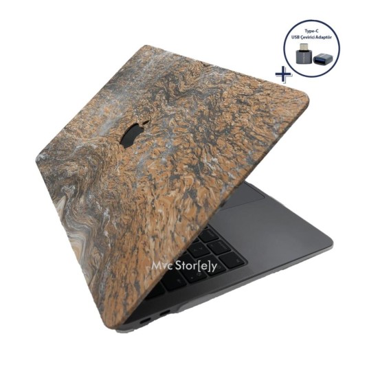 MacBook Air 13 Kılıf M1 Mat TPU Lazer Baskılı İnce Hafif Darbe Çizik Koruma A1932 A2179 A2337 Uyumlu