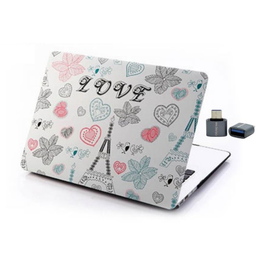 MacBook Air 13 Kılıf M1 Mat TPU Lazer Baskılı İnce Hafif Darbe Çizik Koruma A1932 A2179 A2337 Uyumlu