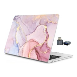 MacBook Air 13 Kılıf M1 Mat TPU Lazer Baskılı İnce Hafif Darbe Çizik Koruma A1932 A2179 A2337 Uyumlu