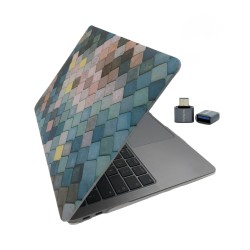MacBook Air 13 Kılıf M1 Mat TPU Lazer Baskılı İnce Hafif Darbe Çizik Koruma A1932 A2179 A2337 Uyumlu