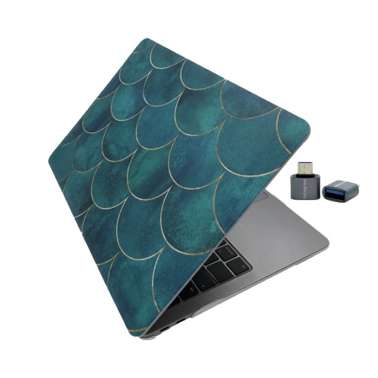 MacBook Air 13 Kılıf M1 Mat TPU Lazer Baskılı İnce Hafif Darbe Çizik Koruma A1932 A2179 A2337 Uyumlu