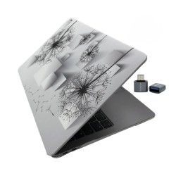 MacBook Air 13 Kılıf M1 Mat TPU Lazer Baskılı İnce Hafif Darbe Çizik Koruma A1932 A2179 A2337 Uyumlu