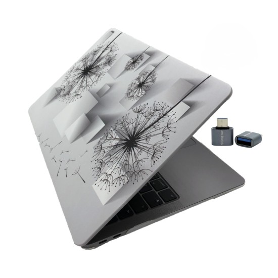 MacBook Air 13 Kılıf M1 Mat TPU Lazer Baskılı İnce Hafif Darbe Çizik Koruma A1932 A2179 A2337 Uyumlu