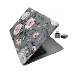 MacBook Air 13 Kılıf M1 Mat TPU Lazer Baskılı İnce Hafif Darbe Çizik Koruma A1932 A2179 A2337 Uyumlu