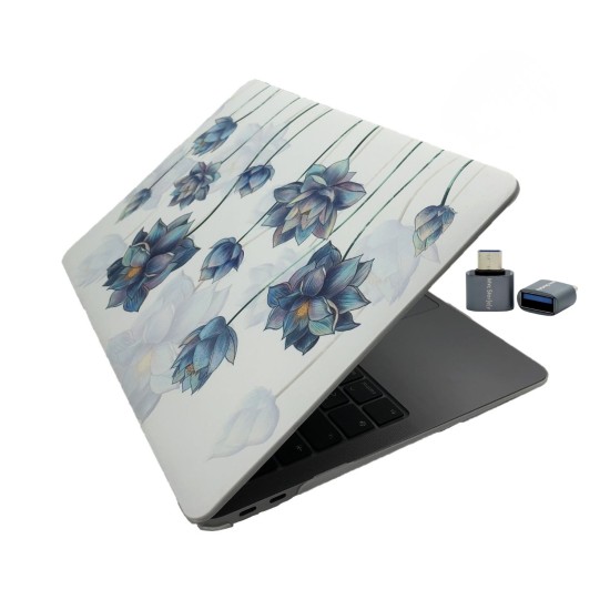 MacBook Air 13 Kılıf M1 Mat TPU Lazer Baskılı İnce Hafif Darbe Çizik Koruma A1932 A2179 A2337 Uyumlu