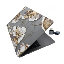 MacBook Air 13 Kılıf M1 Mat TPU Lazer Baskılı İnce Hafif Darbe Çizik Koruma A1932 A2179 A2337 Uyumlu