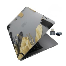 MacBook Air 13 Kılıf M1 Mat TPU Lazer Baskılı İnce Hafif Darbe Çizik Koruma A1932 A2179 A2337 Uyumlu