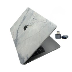 MacBook Air 13 Kılıf M1 Mat TPU Lazer Baskılı İnce Hafif Darbe Çizik Koruma A1932 A2179 A2337 Uyumlu