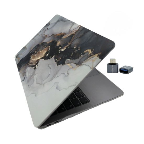 MacBook Air 13 Kılıf M1 Mat TPU Lazer Baskılı İnce Hafif Darbe Çizik Koruma A1932 A2179 A2337 Uyumlu