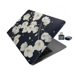 MacBook Air 13 Kılıf M1 Mat TPU Lazer Baskılı İnce Hafif Darbe Çizik Koruma A1932 A2179 A2337 Uyumlu