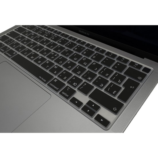 MacBook Air 13 A2179 A2337 M1 uyumlu Rusça baskılı silikon klavye kılıfı