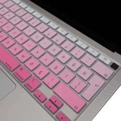MacBook Air 13 Klavye Koruyucu A2337 A2179 M1 Türkçe Q Silikon Pembe