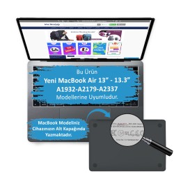 McStorey Macbook Air ile Uyumlu Kılıf M1 HardCase A1932 A2179 A2337 Karbon Fiber